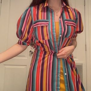 Balloon puff sleeved dress